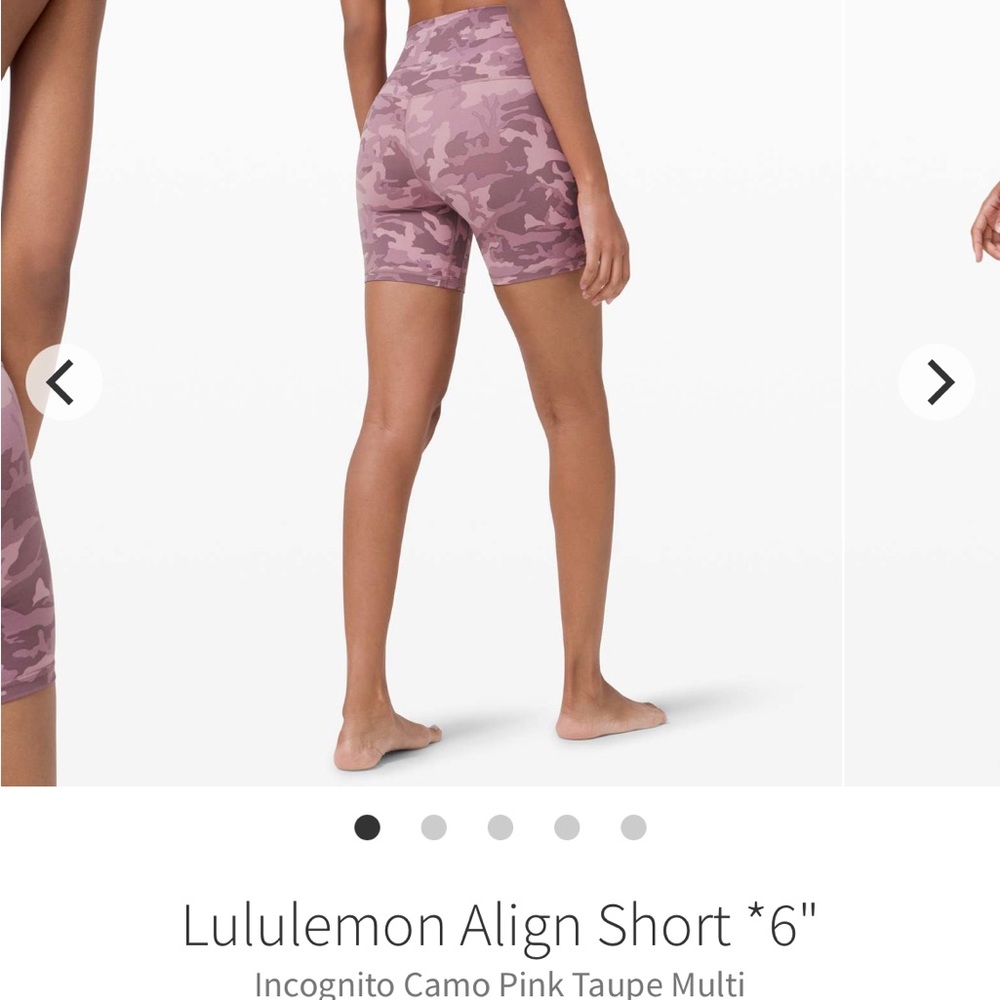 Lululemon Align Short Pink taupe Incognito camo!